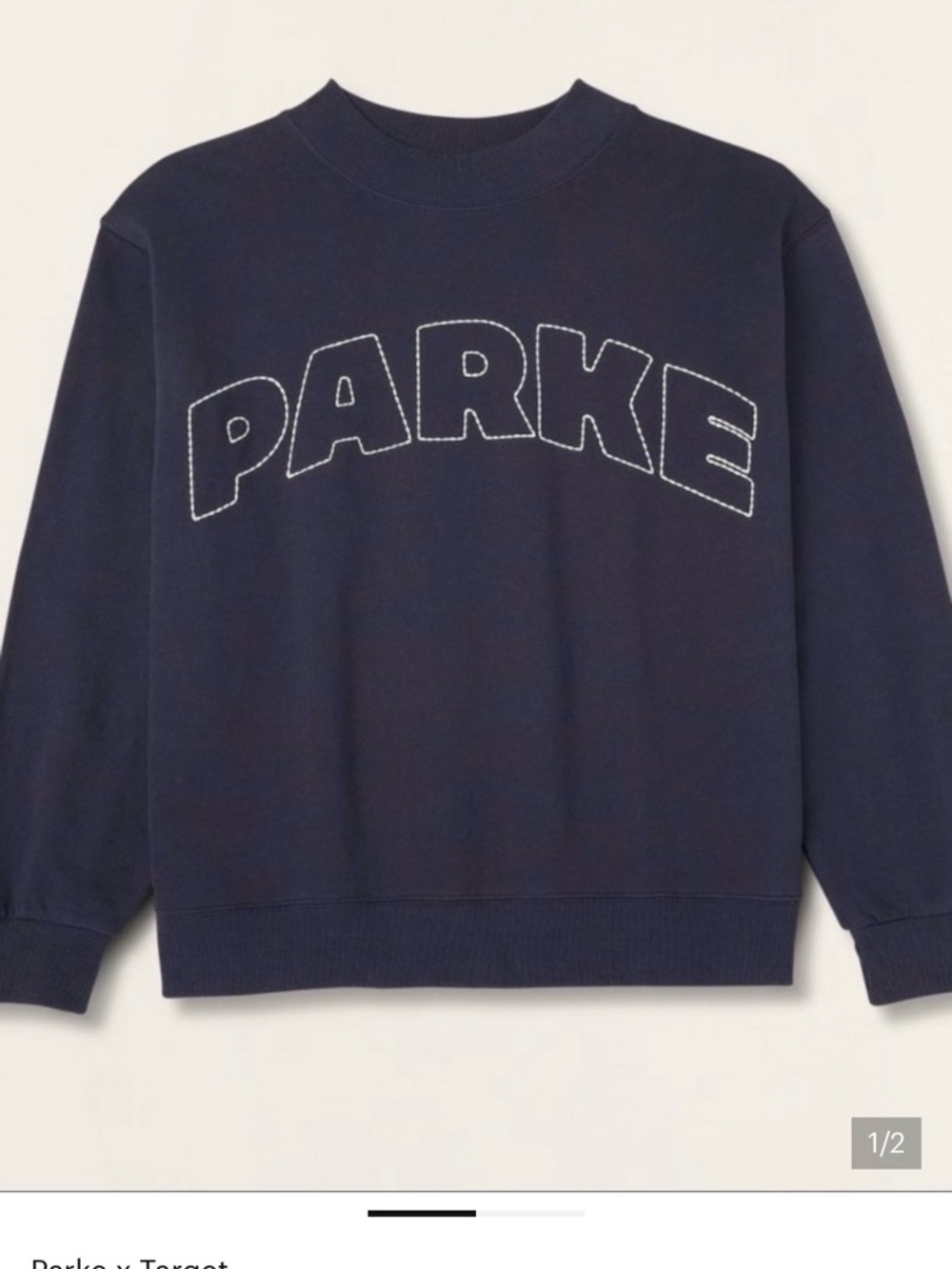 Parke x target mockneck navy nwt l/xl